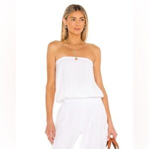 Bobi Beach Gauze Tank Top White